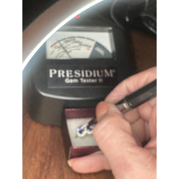 Sterling Silver  2.27ct Tanzanite White Zircon Ring   Size 8 - Picture 4 of 9